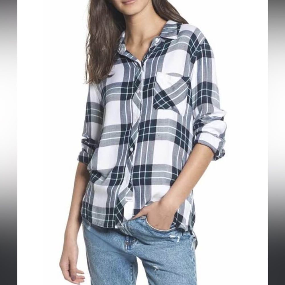 Old Navy Plaid Button Down Shirt Sz L